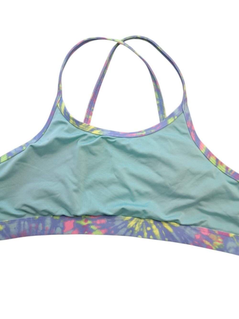 Lands End Girls Swimsuit Bikini Rash Guard Long Sleeve 16 XL Tie Dye Purple Set - Picture 2 of 9